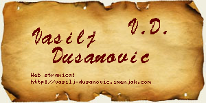 Vasilj Dušanović vizit kartica